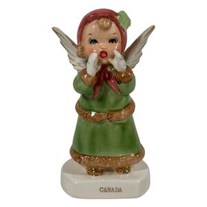 Vintage Fine A Quality Angel Canada Figurine Japan 4.5"
